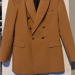 Zara Camel Blazer with Black Lining